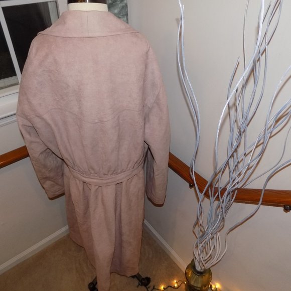 ROYAL SWADE Microsuede Blush Pink Coat Women's Plus Size 1X? - Picture 2 of 6